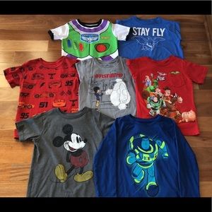 Lot of 7 Boys Disney Shirts 5/6